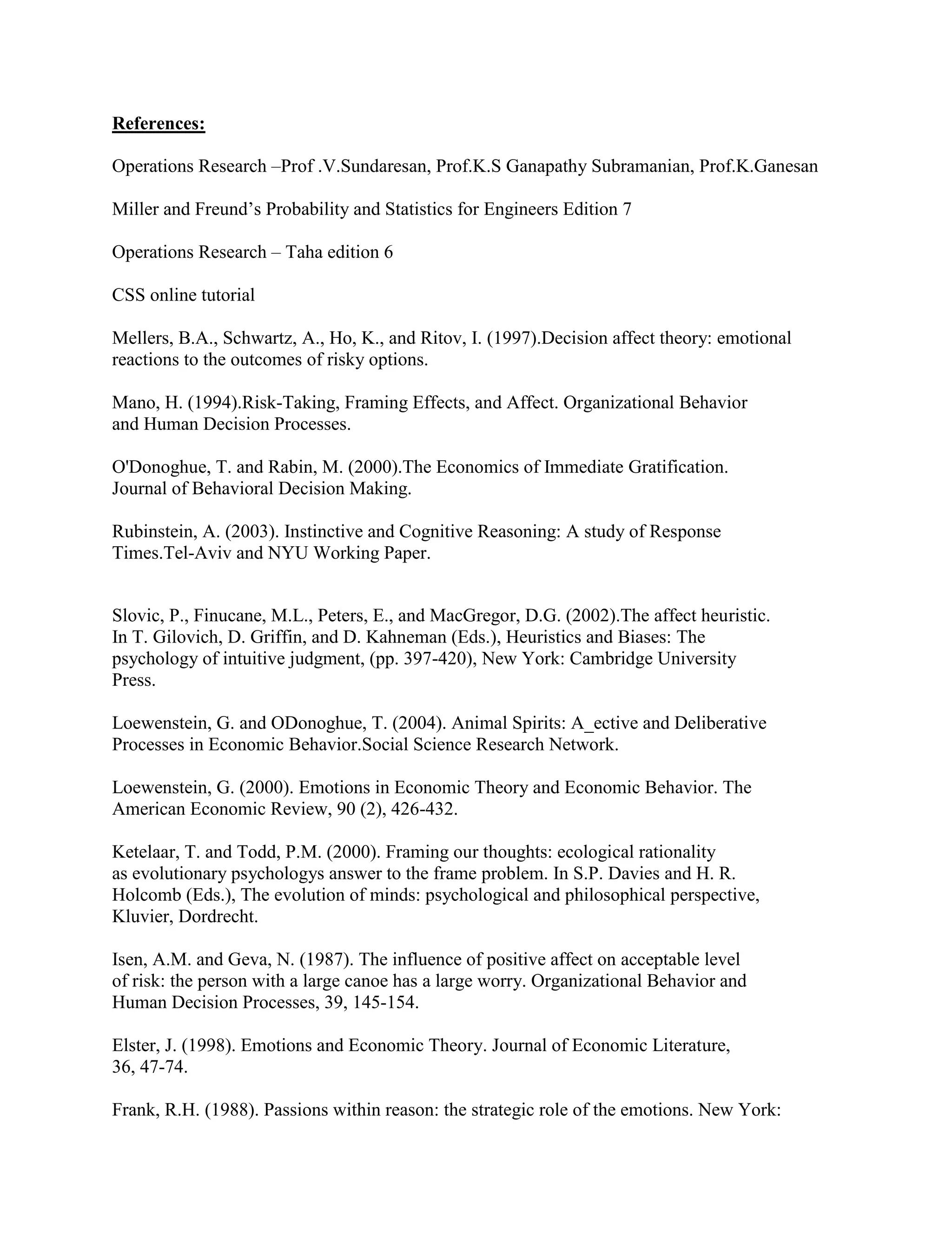 Probabilistic decision making