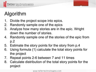 Why RBS works?
• The assumption behind using RBS for software
development is that project size depends on the
context – the customer, the people developing the
product and the methodology they use for managing
the requirements.
• RBS estimates the original scope. Then there is a
relationship between the original and eventual
(emergent, expanded) scope which we only identify
when the results of the execution of our plans meet the
customer. The scope expansion is referred to as “dark
matter”.
 