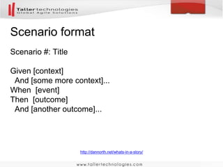 Stories based sizing model
Product
User Story 1
Epic 1 Epic 2
User Story N…
…
 