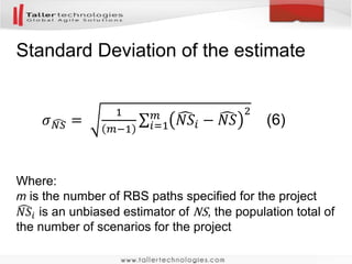Following is a calculation with data
from a real ScrumDo.com project.
When the project finished in the
backlog there were 29 epics and a
total of 529 user stories.
 