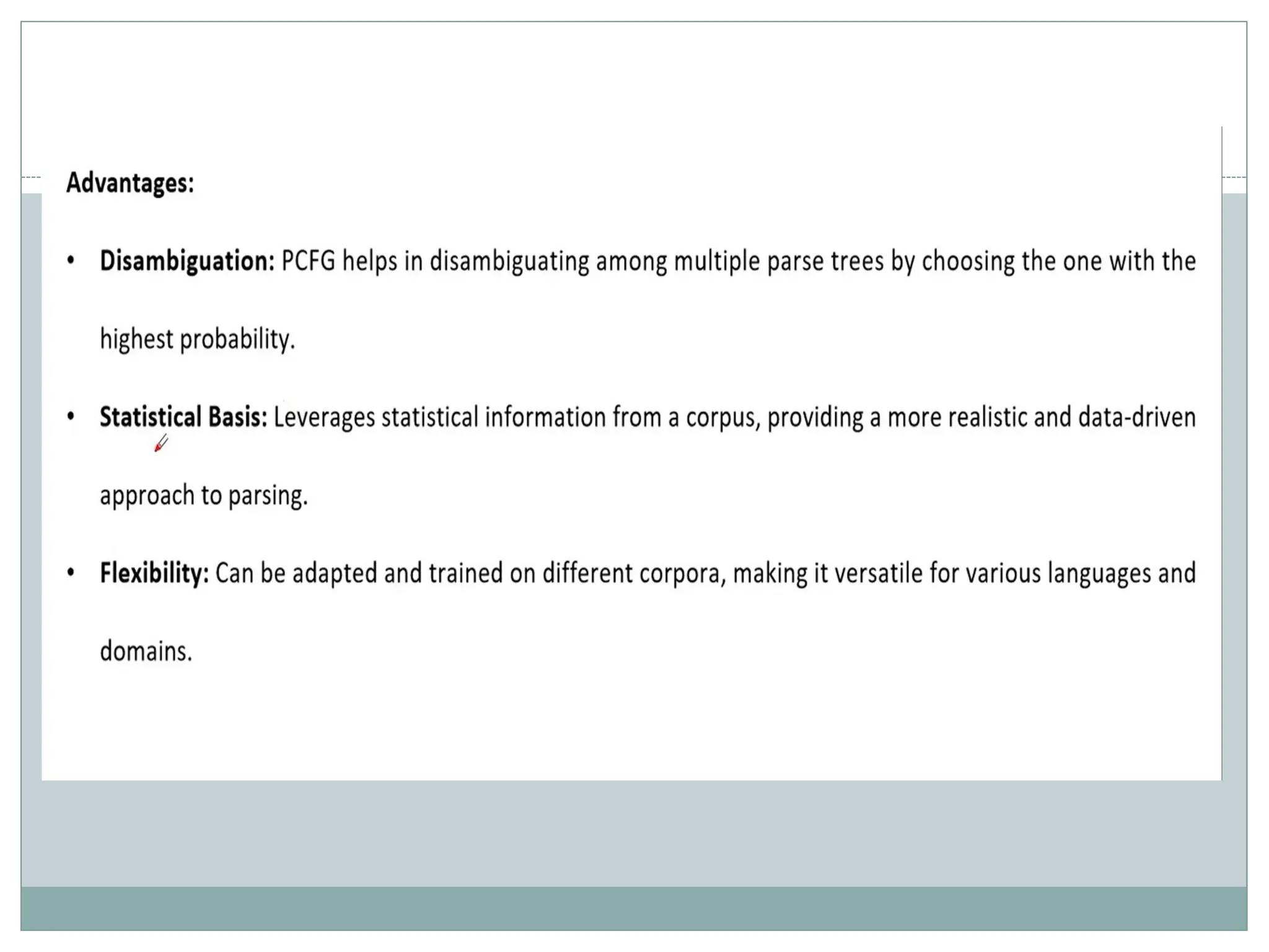 Probabilistic parsing, Parsing In NLP ,Context Free grammer
