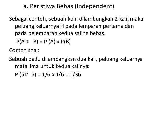 Contoh soal peluang saling lepas