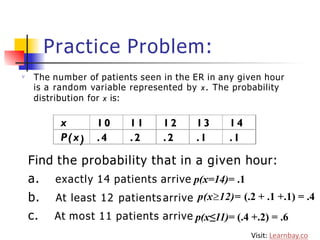Probability Distribution Table Practice Problems Probabilities distributions | PDF