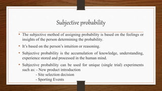 Subjective Method Probability | PPTX