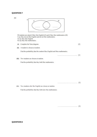 Probability Igcse Mathematics Questions Pdf Probability Igcse Mathematics Questions Pdf