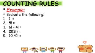 PROBABILITY AND COUNTING RULES IN STATISTICS | PPTX