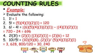 PROBABILITY AND COUNTING RULES IN STATISTICS | PPTX