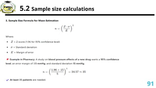 5.2 Sample size calculations
91
 