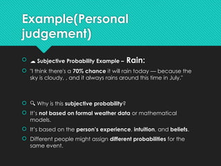 probability a chance for anything(from impossible to sure ) | PPTX