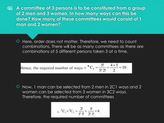 Combinations Commites probability a chance for anything(from impossible to sure ) | PPTX