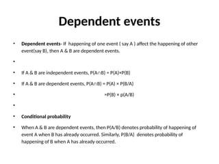 Probability is the mathematical measure of the likelihood of an event ...