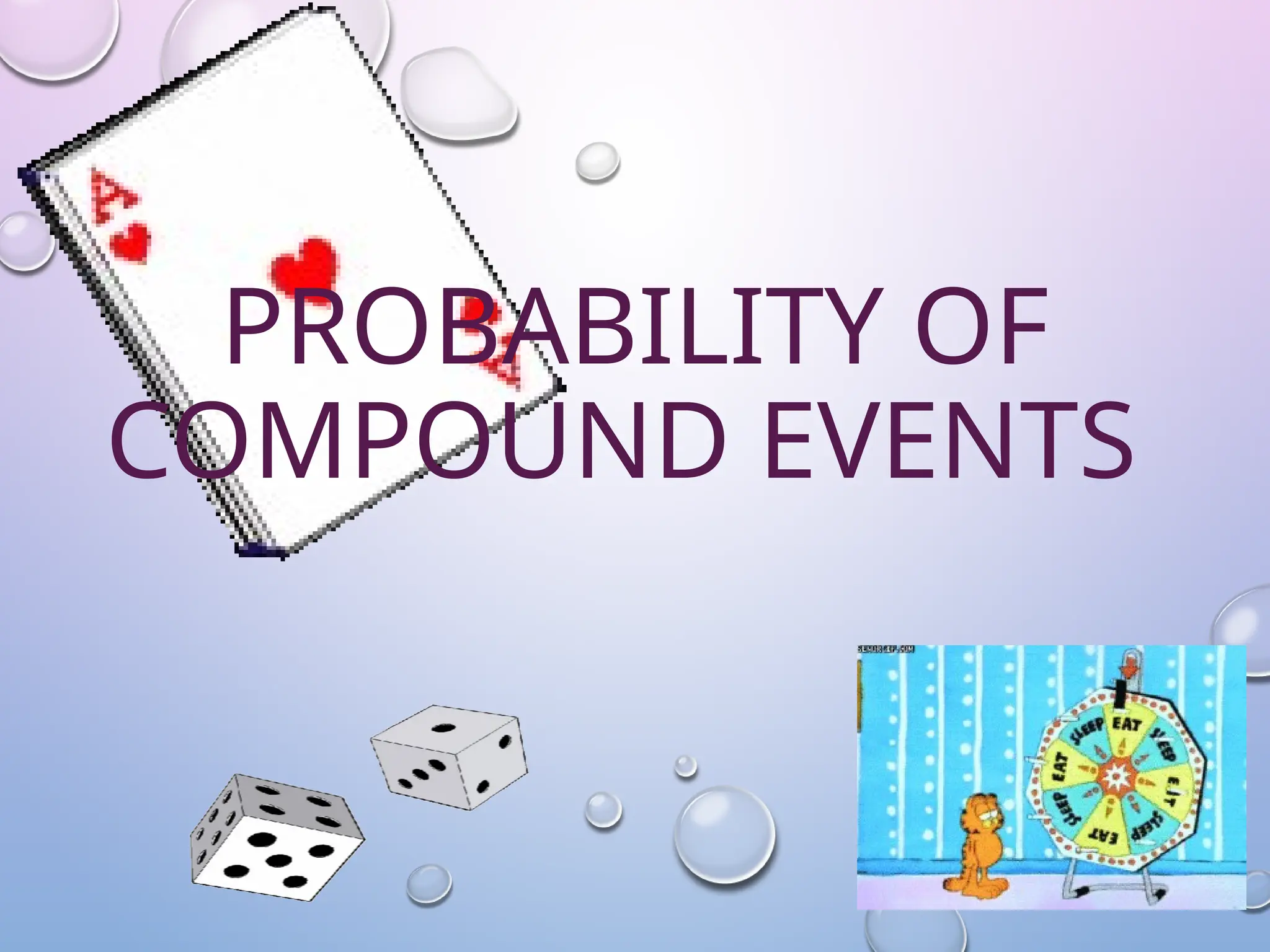 PROBABILITY OF
COMPOUND EVENTS
 