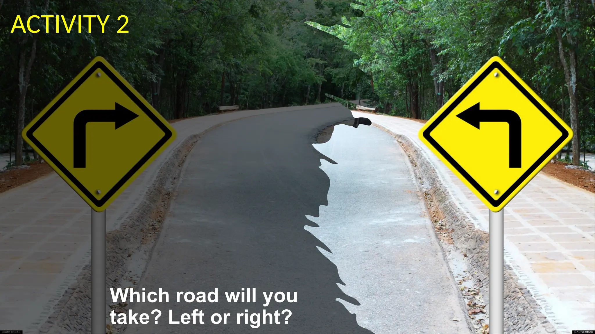 Which road will you
take? Left or right?
ACTIVITY 2
 