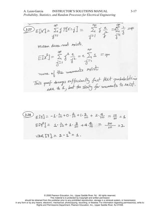 Probability Statistics and Random Processes for Electrical Engineering ...