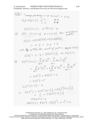 Probability Statistics and Random Processes for Electrical Engineering ...