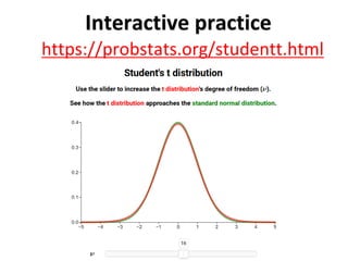 Interactive practice
https://probstats.org/studentt.html
 