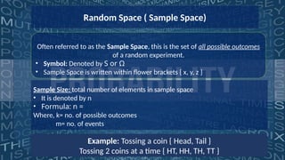 Probability understanding Random space, sample space and types of ...