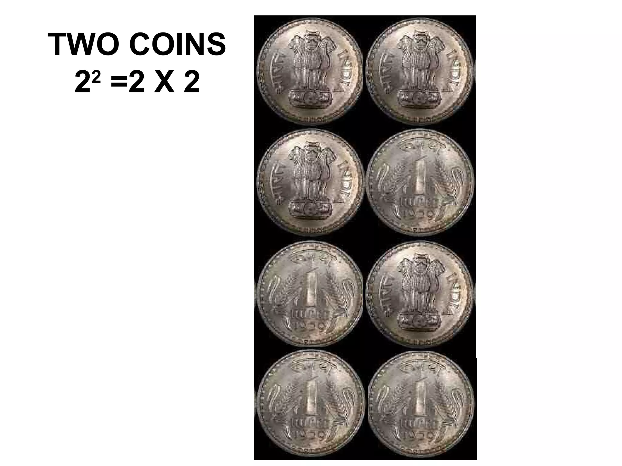 TWO COINS
22
=2 X 2
 