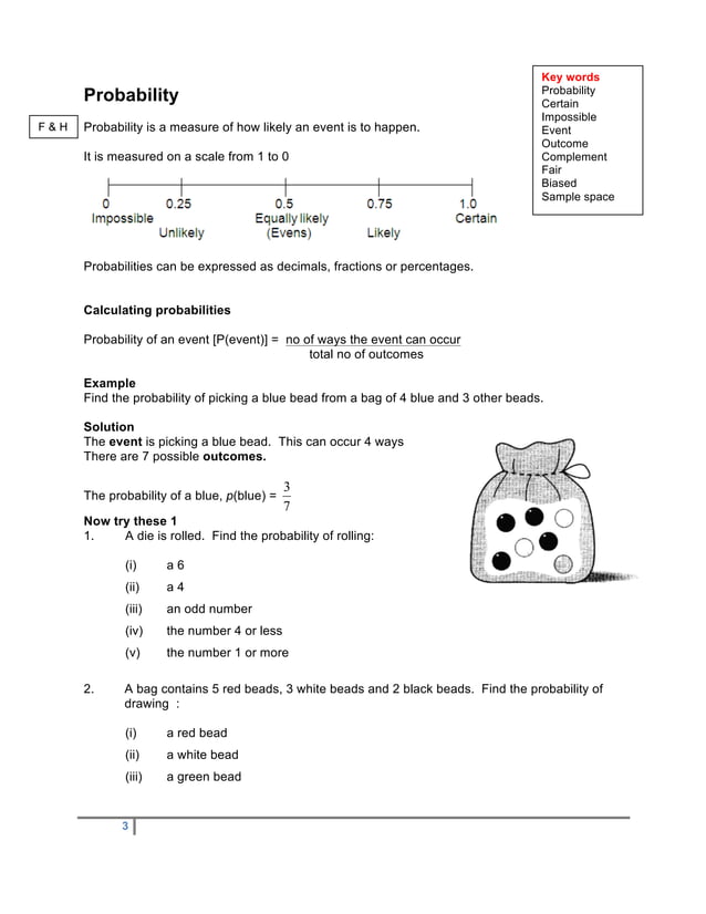 Probability for gcse