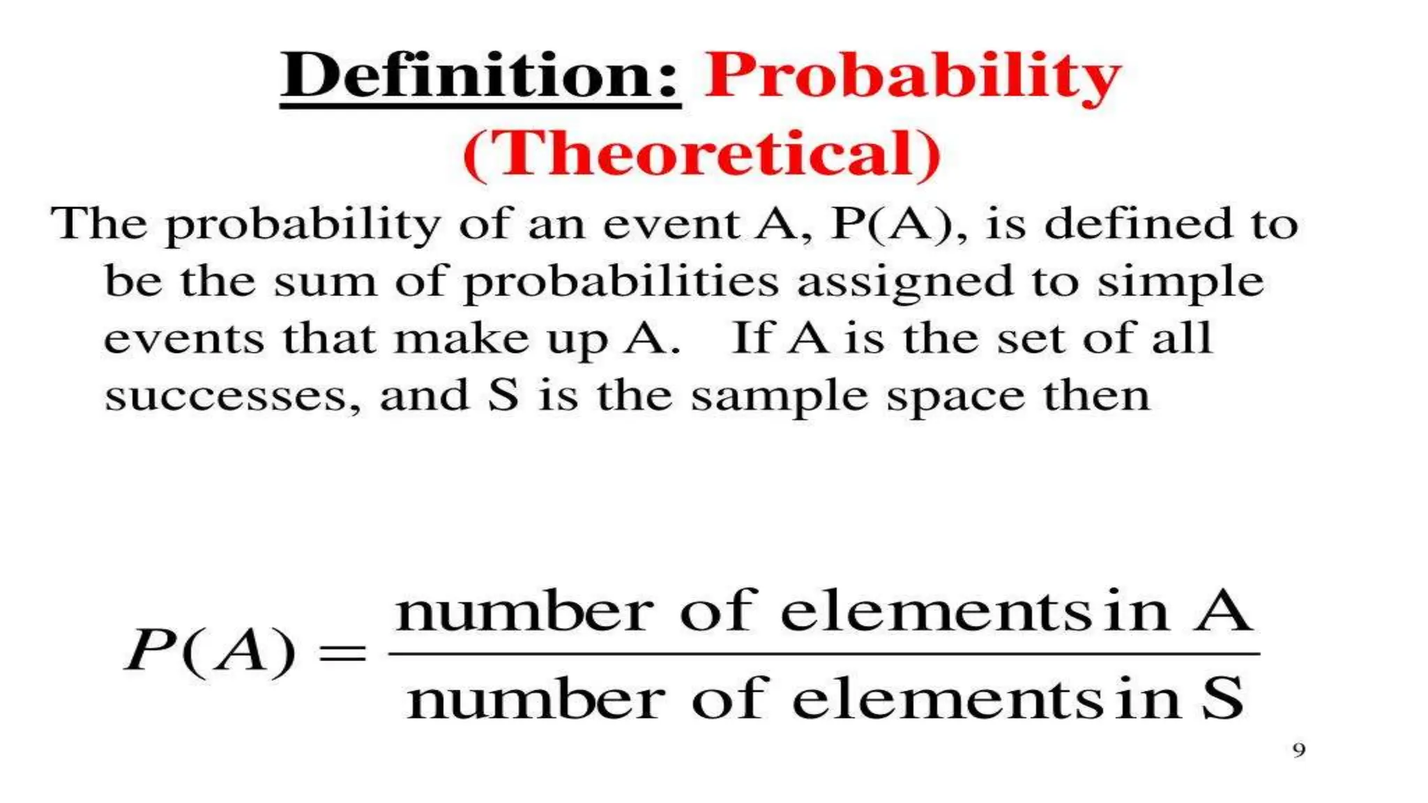 PROBABILITY
 