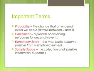 Probability And Probability Distributions | PPT