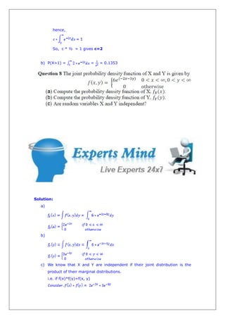Probability and statistics assignment help | PDF