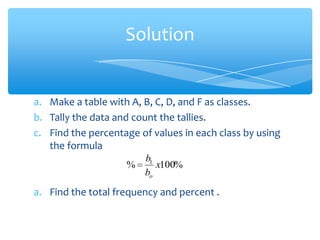 Probability and statistics (frequency distributions) | PPTX