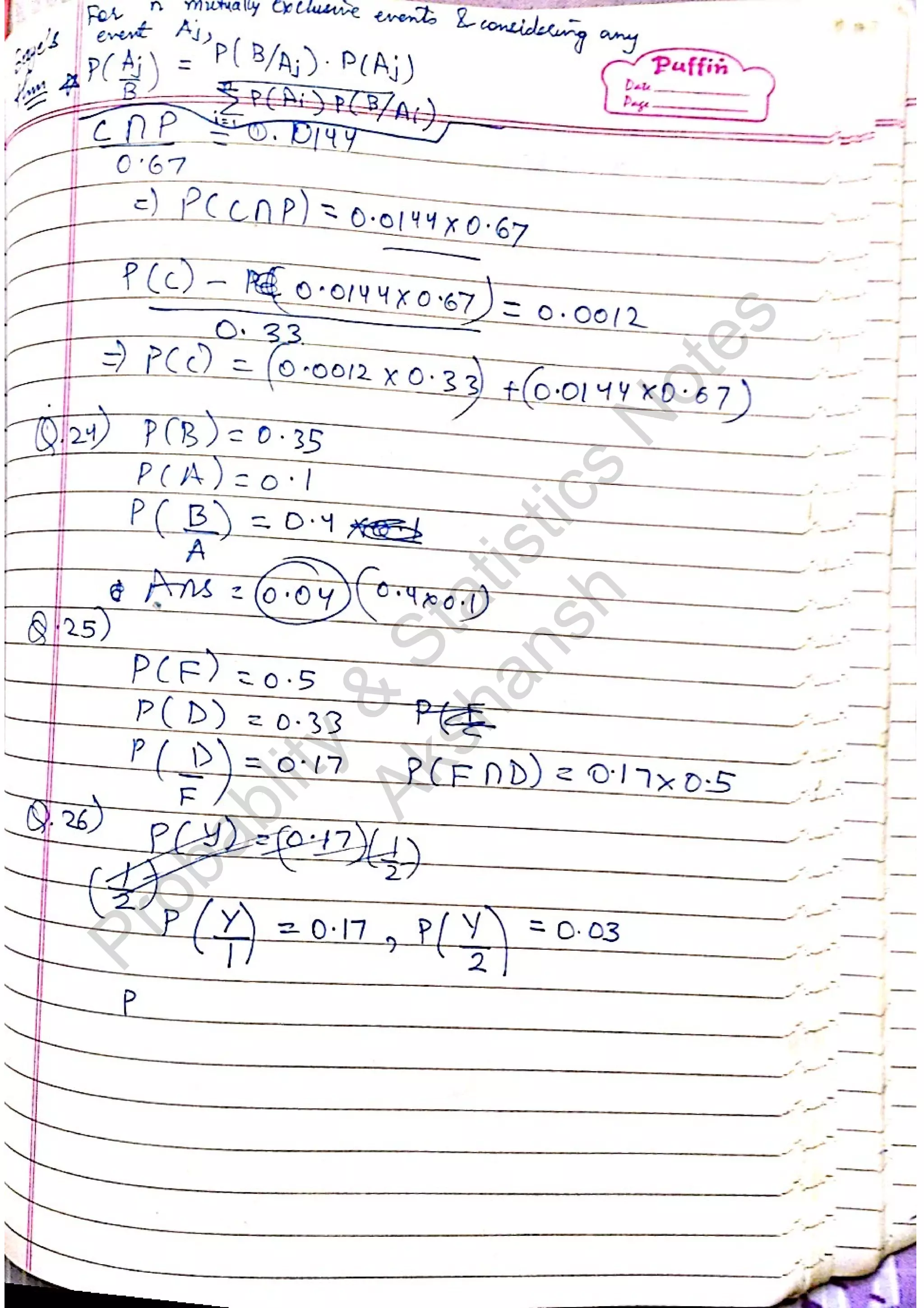 Probablity
&
Statistics
N
otes
Akshansh
 