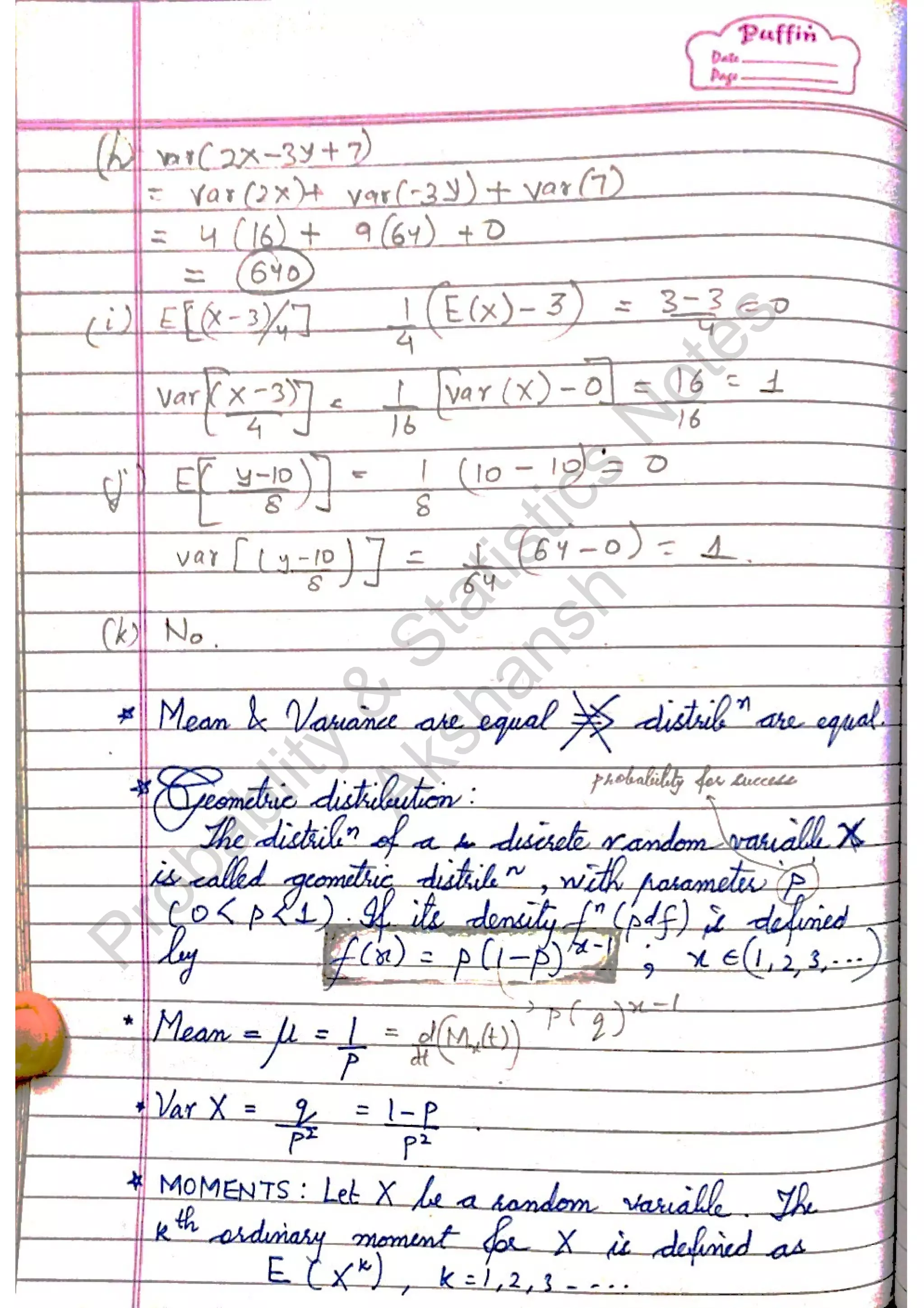 Probablity
&
Statistics
N
otes
Akshansh
 