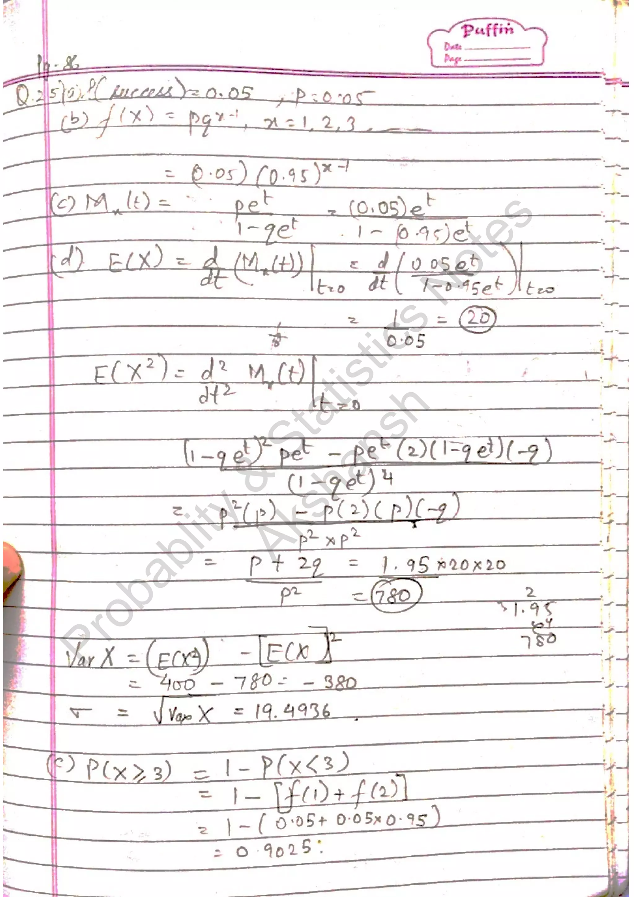 Probablity
&
Statistics
N
otes
Akshansh
 