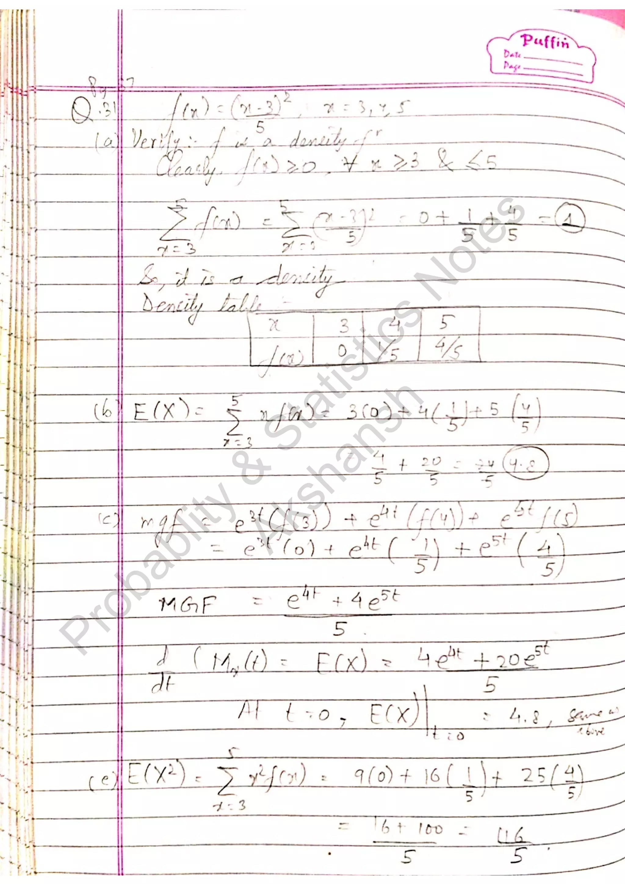 Probablity
&
Statistics
N
otes
Akshansh
 