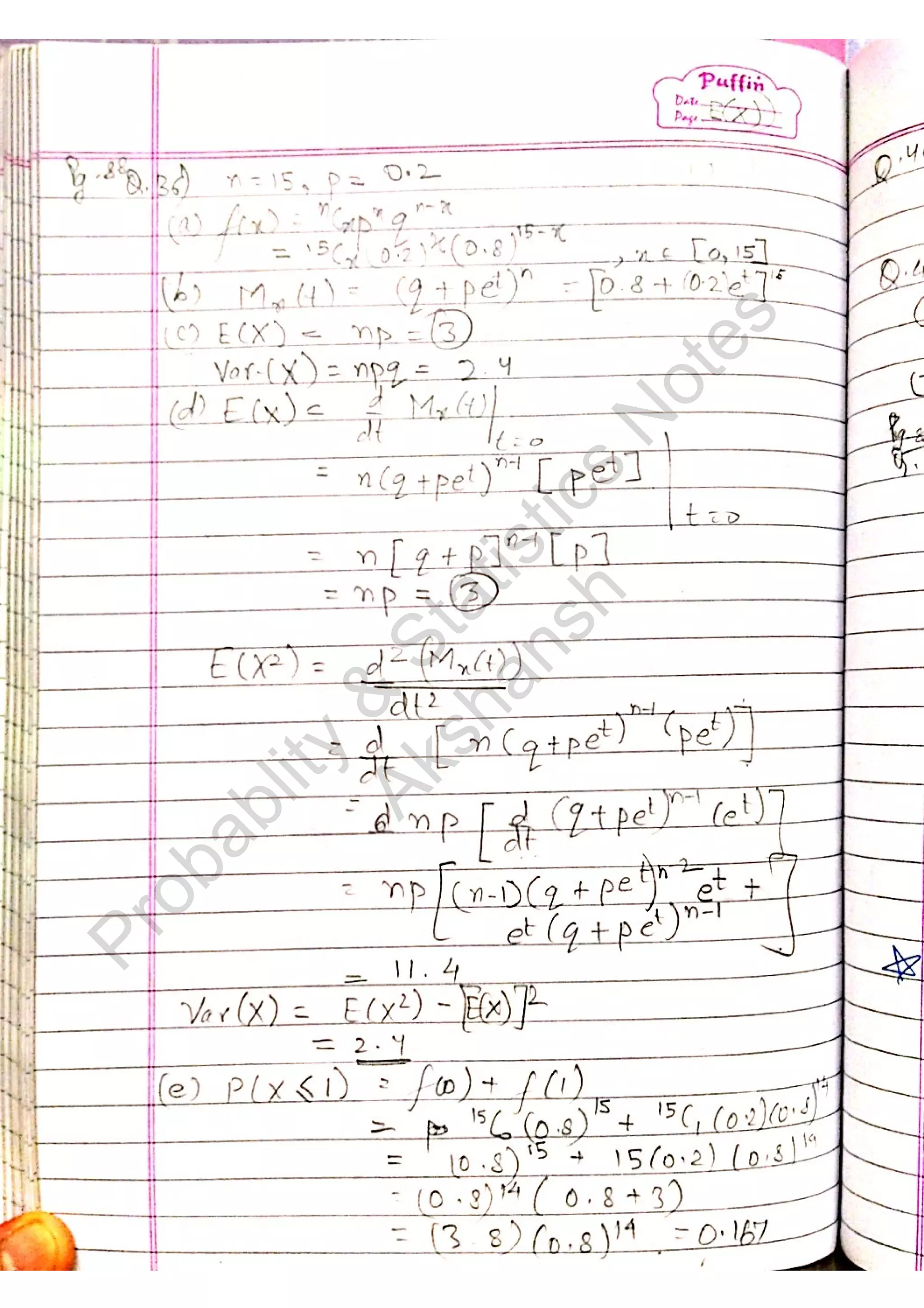 Probablity
&
Statistics
N
otes
Akshansh
 