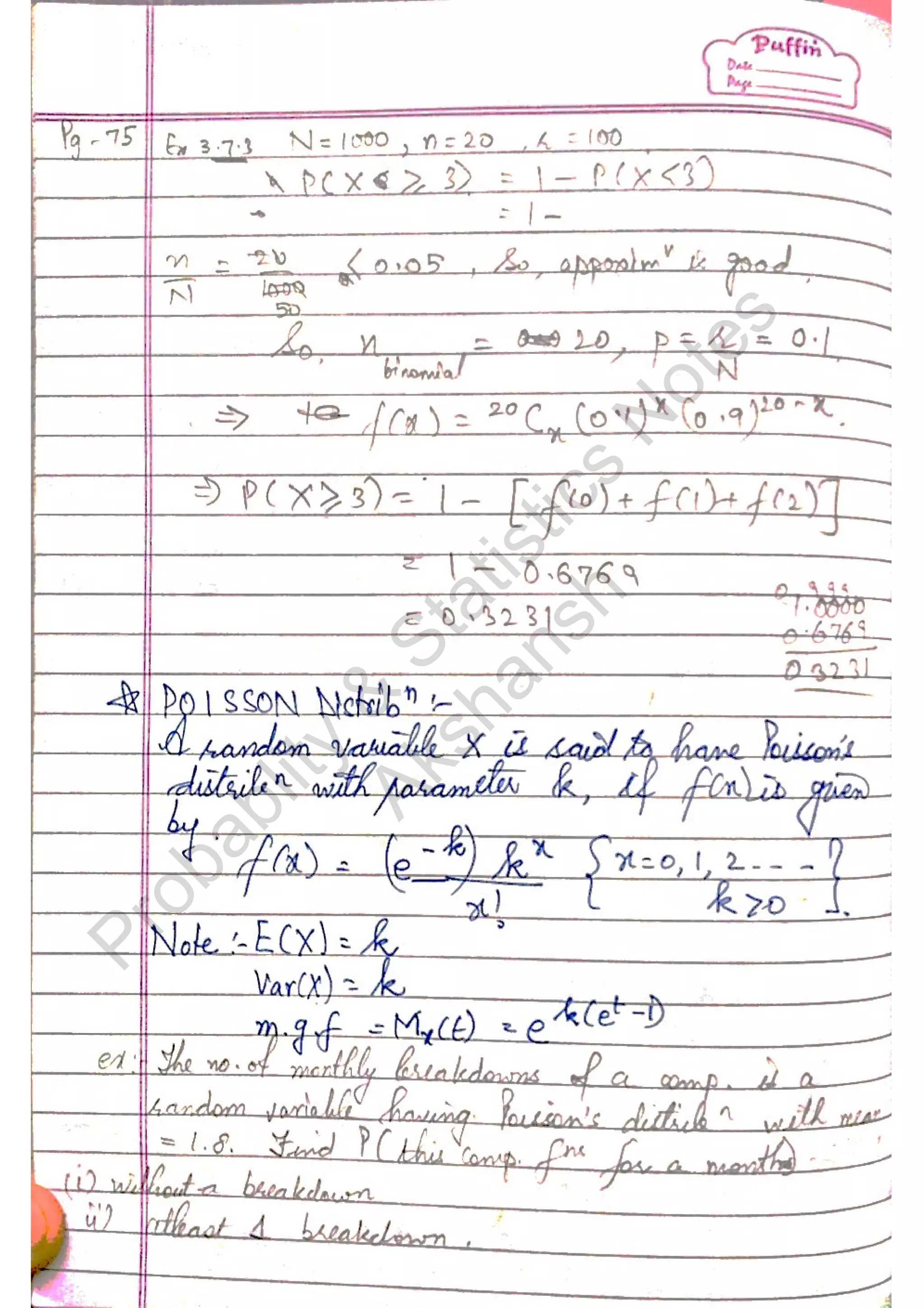 Probablity
&
Statistics
N
otes
Akshansh
 