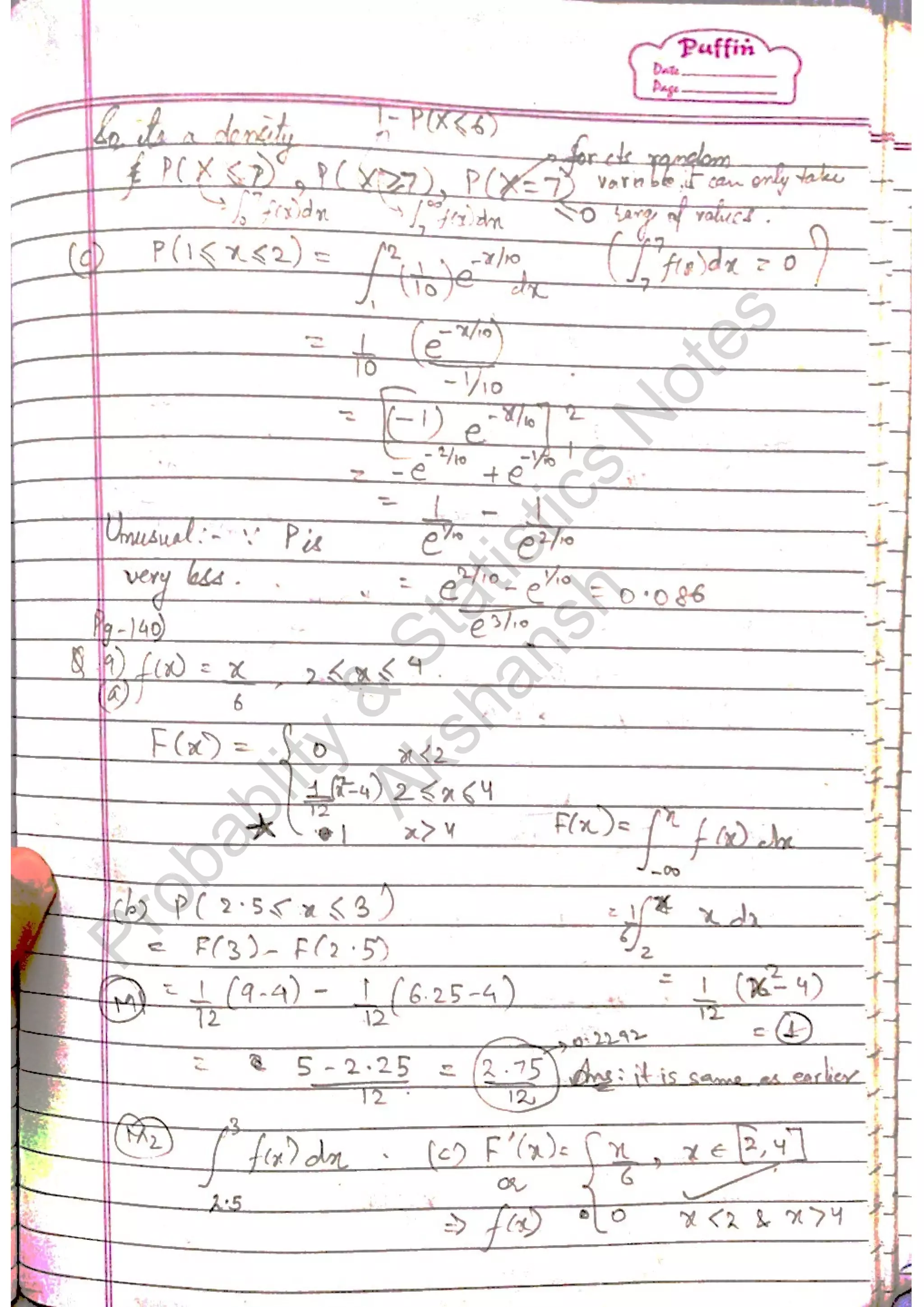 Probablity
&
Statistics
N
otes
Akshansh
 