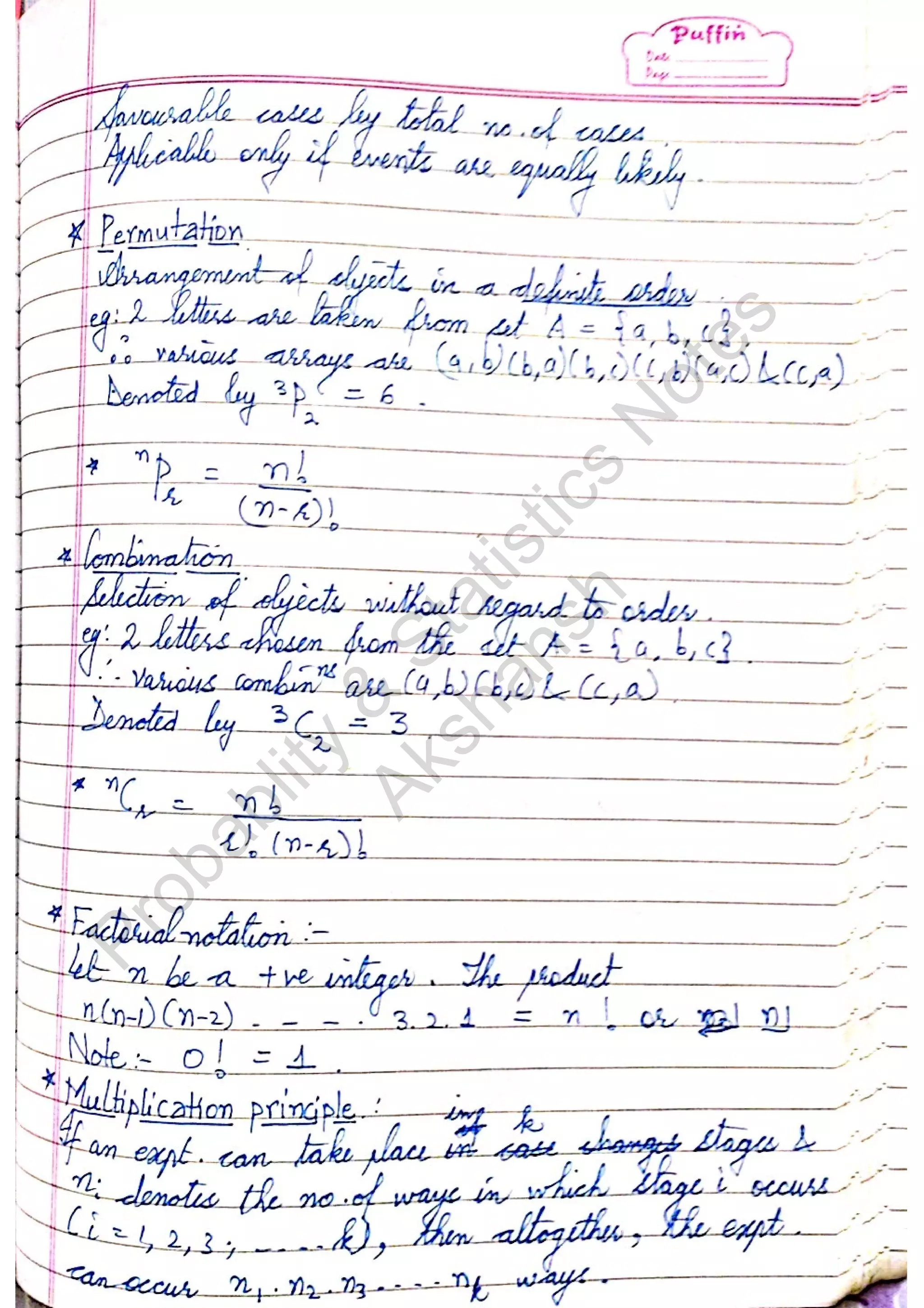 Probablity
&
Statistics
N
otes
Akshansh
 