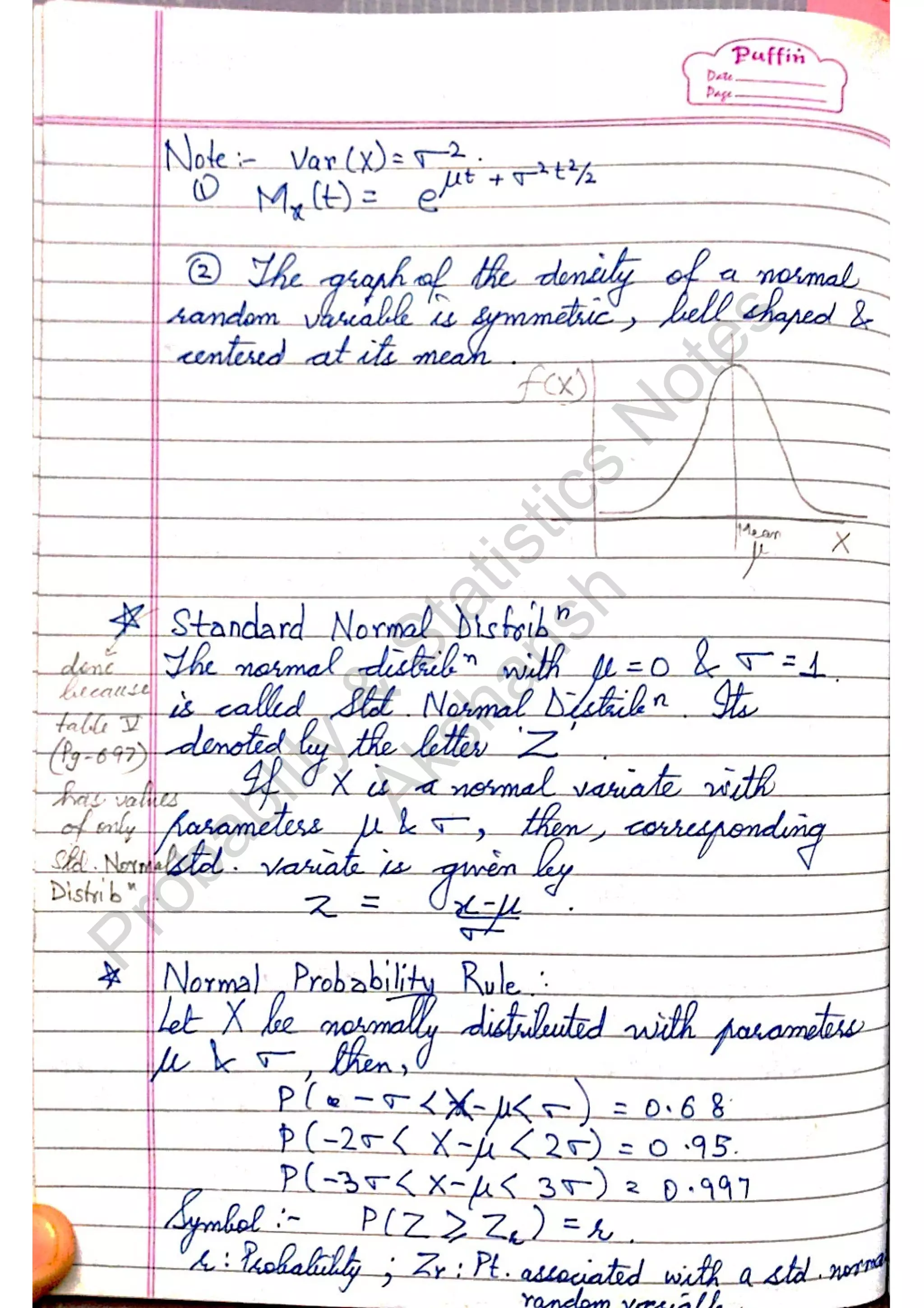Probablity
&
Statistics
N
otes
Akshansh
 