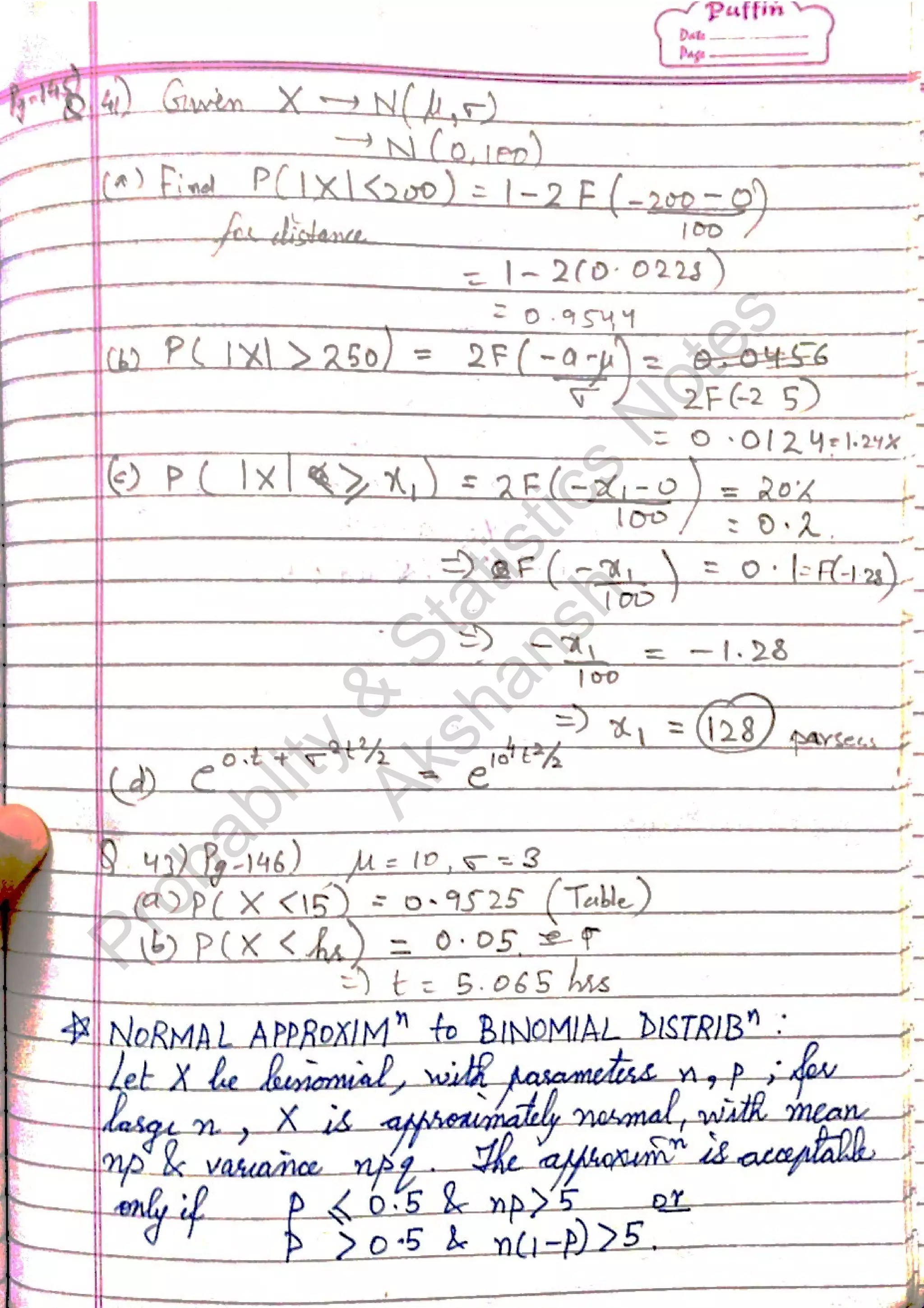 Probablity
&
Statistics
N
otes
Akshansh
 