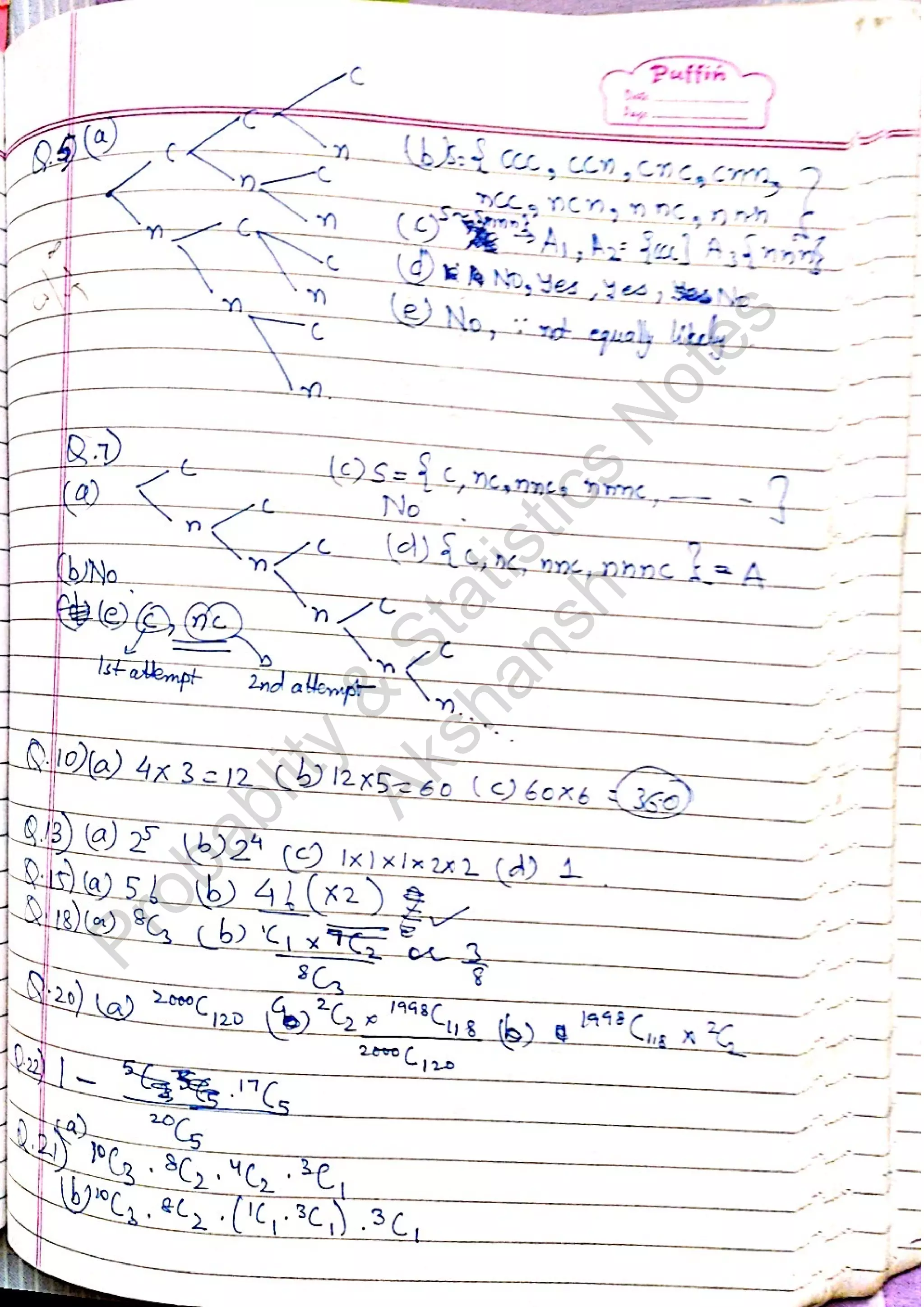 Probablity
&
Statistics
N
otes
Akshansh
 