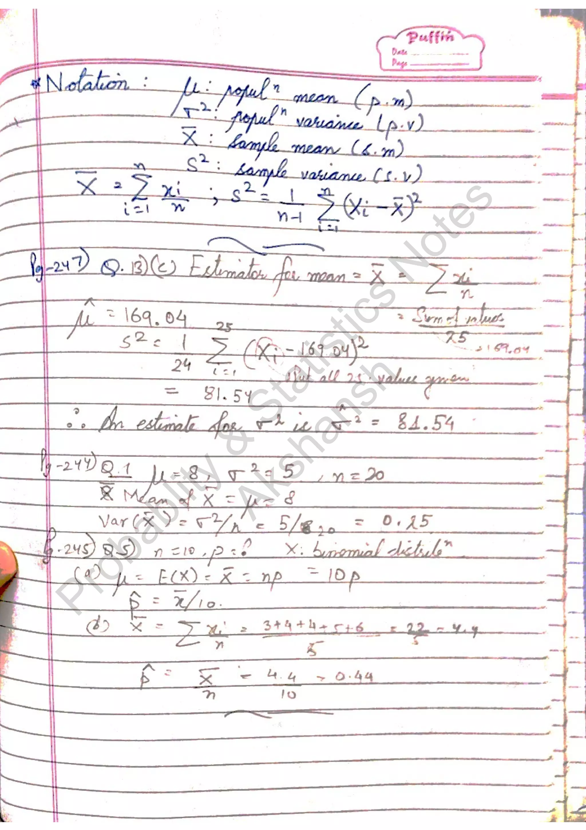 Probablity
&
Statistics
N
otes
Akshansh
 