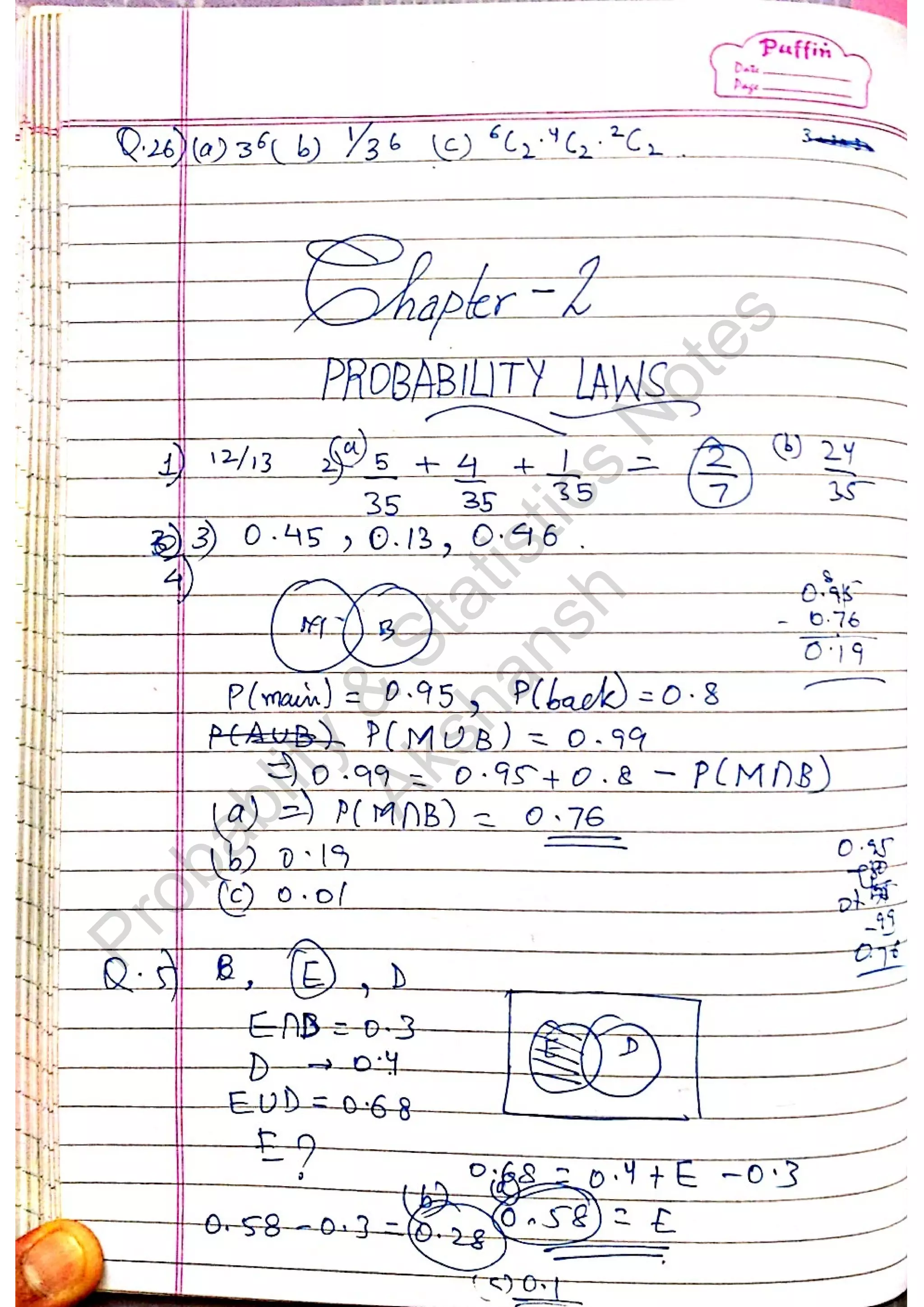 Probablity
&
Statistics
N
otes
Akshansh
 