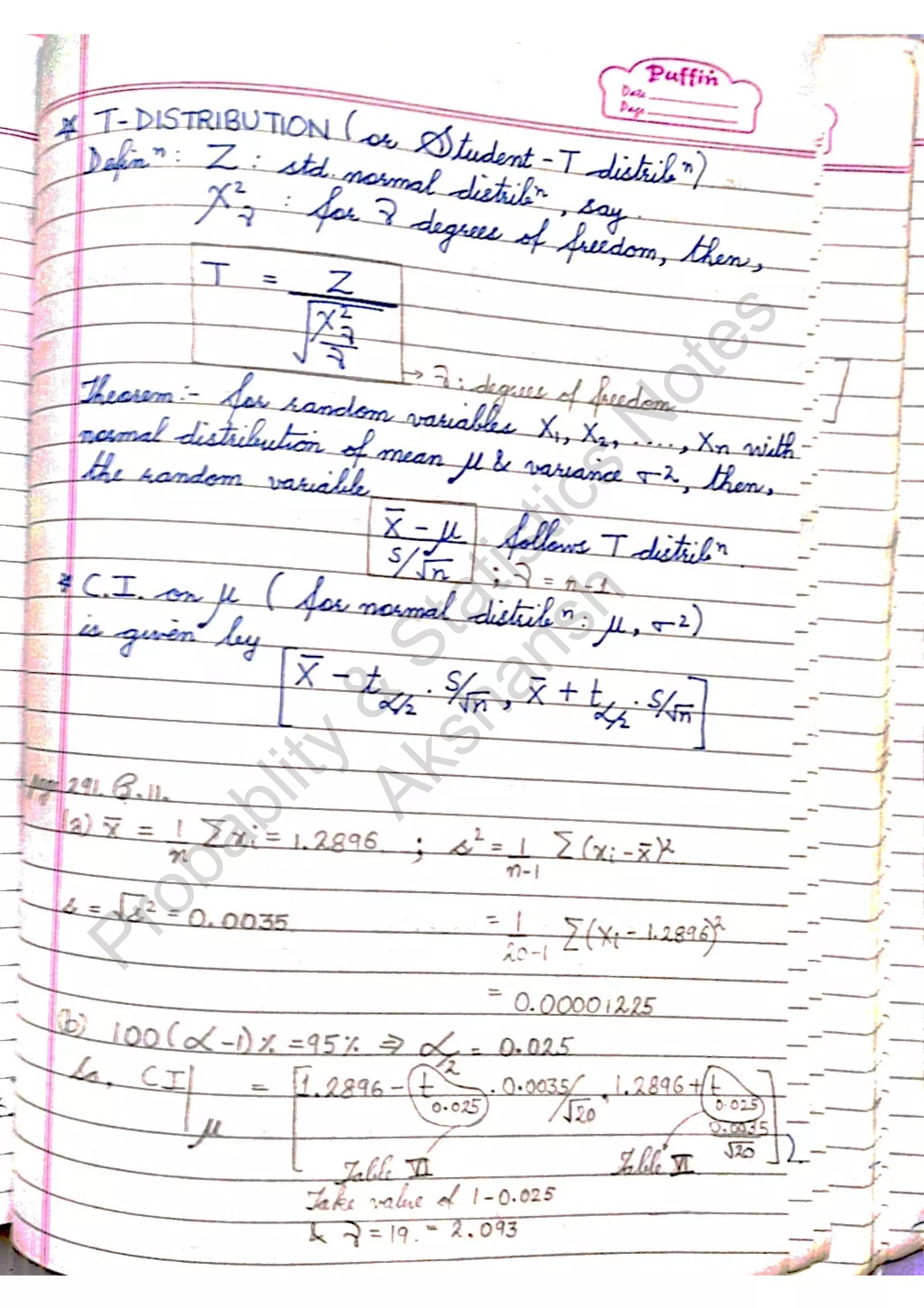 Probablity
&
Statistics
N
otes
Akshansh
 