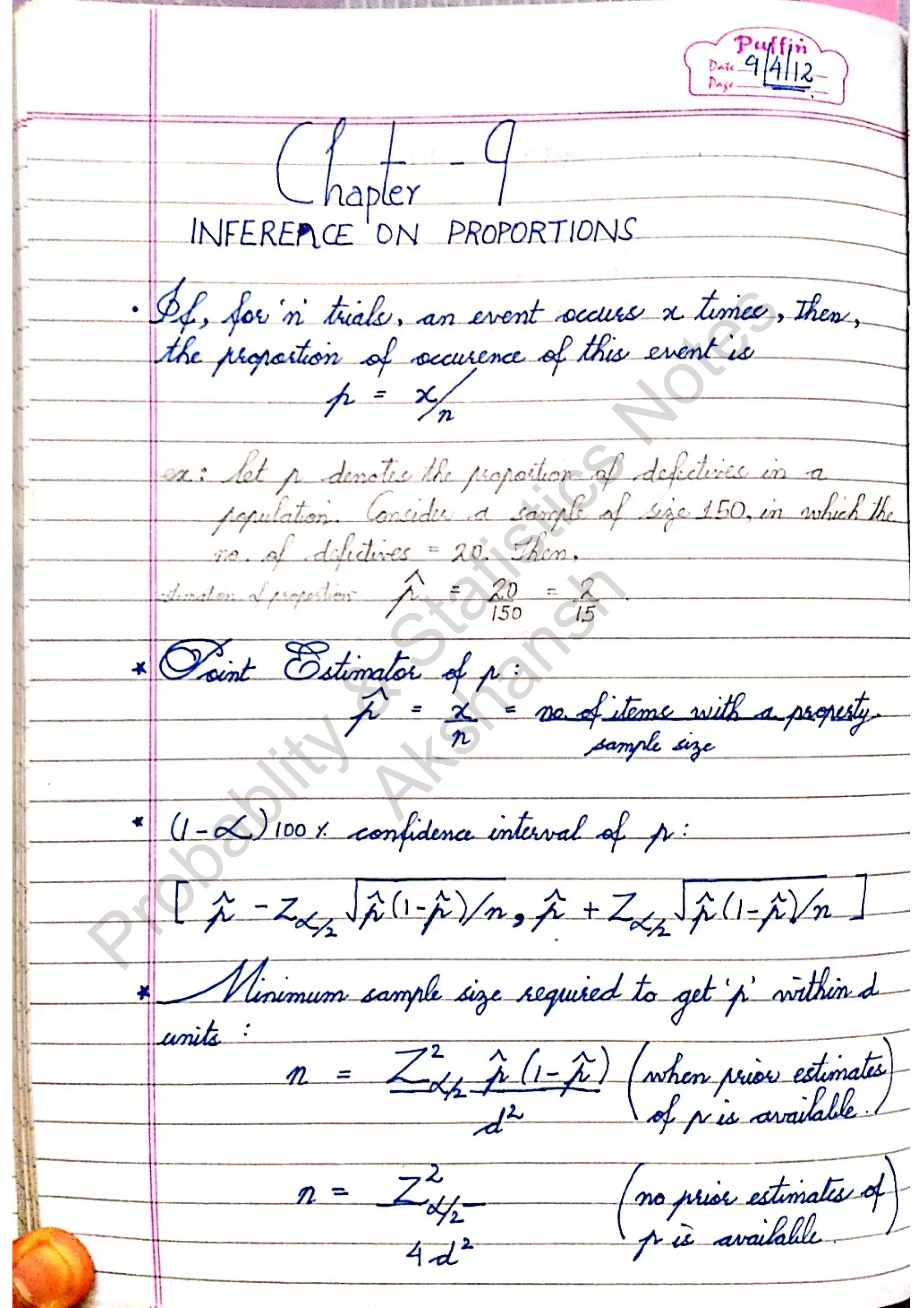 Probablity
&
Statistics
N
otes
Akshansh
 
