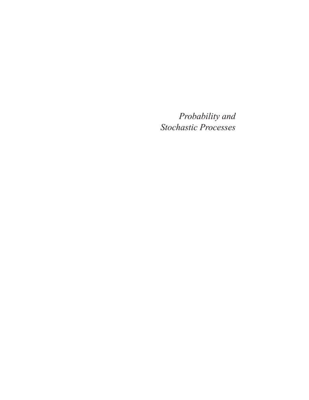 Probability and Stochastic Processes - A Friendly Introduction for ...