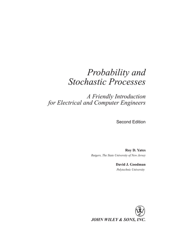 Probability and Stochastic Processes - A Friendly Introduction for ...