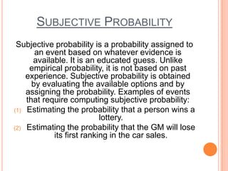 Probability & application in business | PPTX