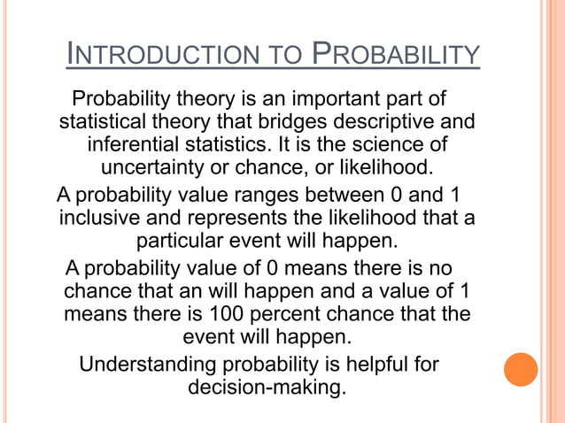 Probability & application in business | PPTX | Physics | Science