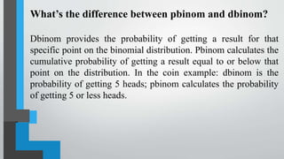 Probability distribution in R | PPTX