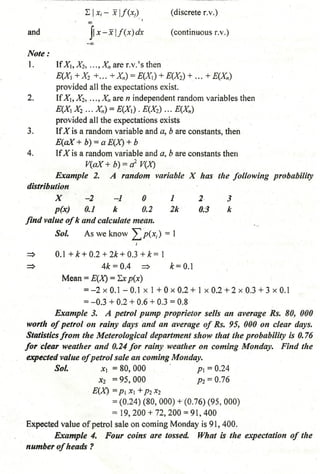 Probability distribution notes by Dr D K Madan and Dr Amit Manocha