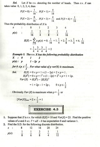 Probability distribution notes by Dr D K Madan and Dr Amit Manocha