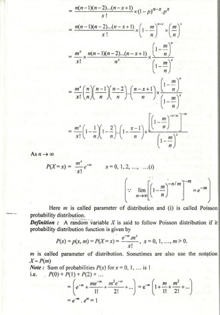 Probability distribution notes by Dr D K Madan and Dr Amit Manocha